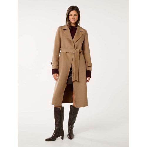 Forever New Women'S Natalie Felled Seam Coat In Dusty Camel for Women