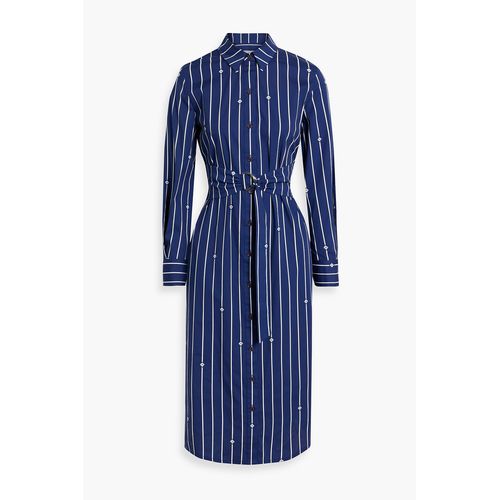 Derek Lam 10 Crosby - Striped Cotton-Blend Poplin Midi Shirt Dress - Blue -  US 0 for Women
