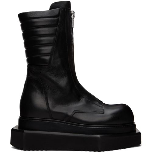 Rick Owens Black Moto Turbo Cyclops Boots for ผู้ชาย