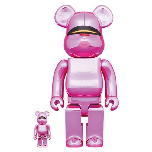Bearbrick X Hajime Sorayama X 2G 100% & 400% Set Pink Gold Ver 