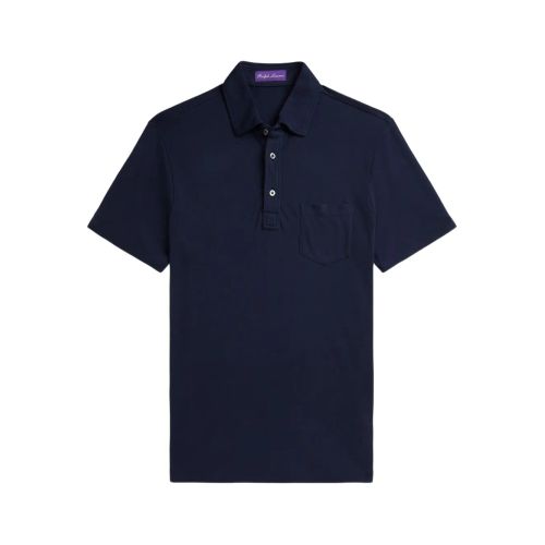 Ralph Lauren Purple Label Piqué-Weave Polo Shirt Blue for Men