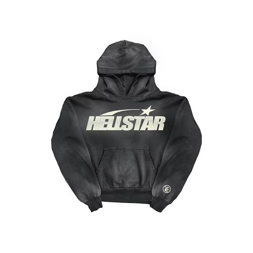 Hellstar Airbrushed Skull Hoodie Black for Men