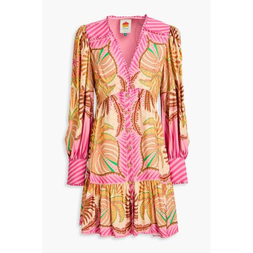 Farm Rio Chita Woodcut Green Maxi Dress - Exclusive for Women