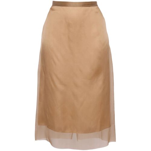 LILYSILK Women'S Flattering 22 Momme Silk Midi Skirt With Side