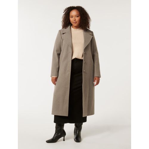 Forever New Women'S Penelope Curve Plus Size DB Coat In Maple