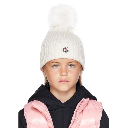 HOT Clothing Moncler White Pom Pom Hat Moncler Enfant Kids