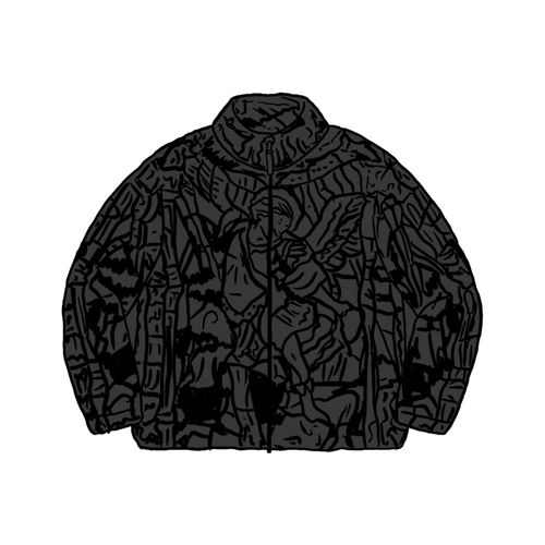 Supreme Saint Michael Fleece Jacket Black for Men - Main Image
