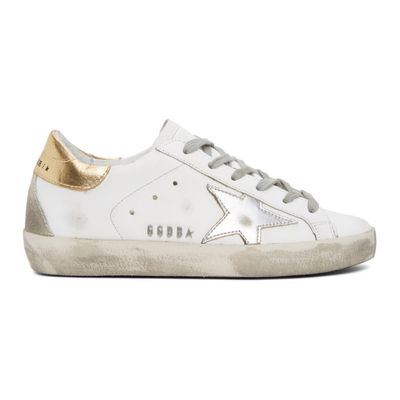 Buy Golden Goose Silver And Gold Superstar Sneakers At Goxip