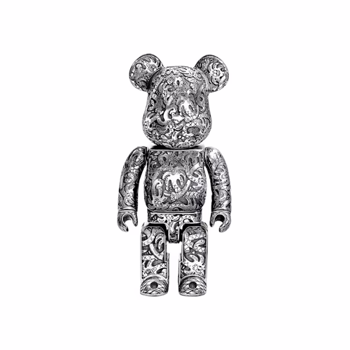 Bearbrick X Steven Harrington X Action City X Royal Selangor Metal 400 Silver For Women