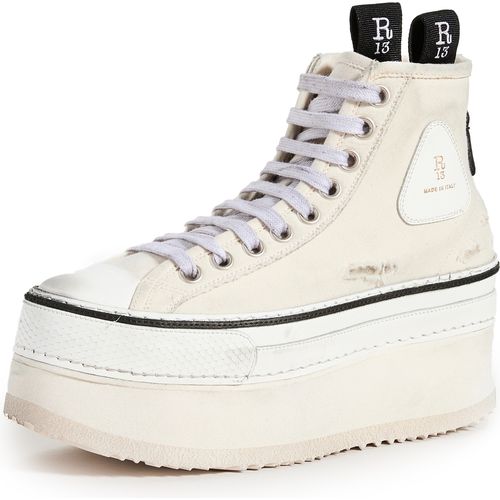 R13 Platform High Top Sneakers Ecru 40 for Women