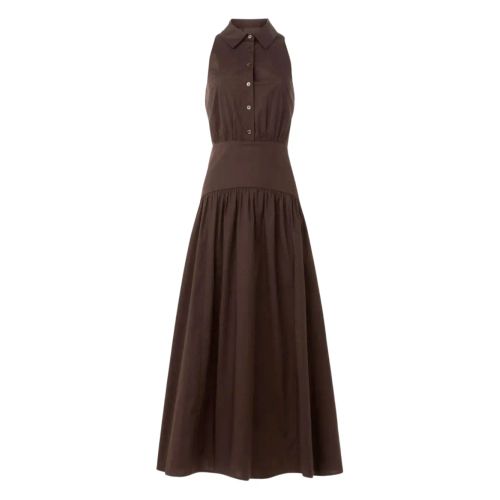staud wayfaring dress brown STAUD, Vienna Swim Coverup Dress in Taupe, Size Small main image 1