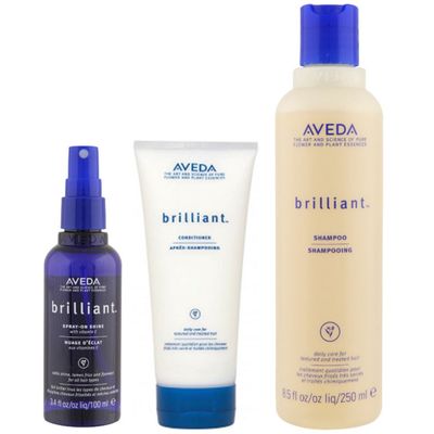 Buy Aveda Brilliant Trio Shampoo Conditioner Spray On Shine At Goxip