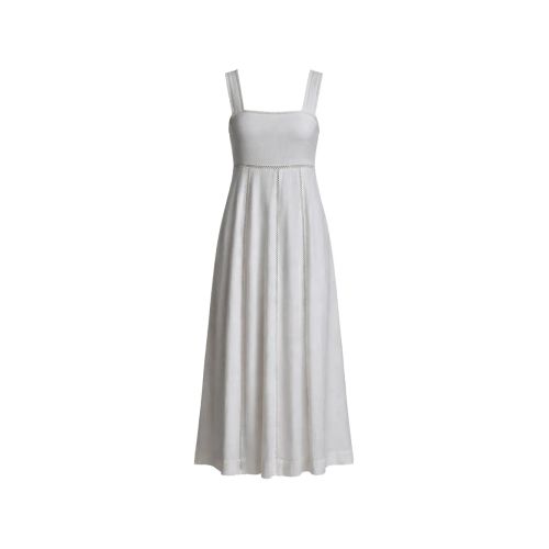 Dkny Women'S Sleeveless Mixed Media Midi-Dress - White - Size L for Women