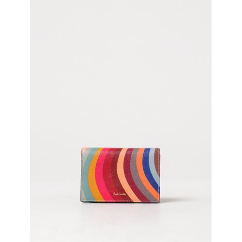 Paul Smith Swirl-Print Leather Wallet Blue for Women