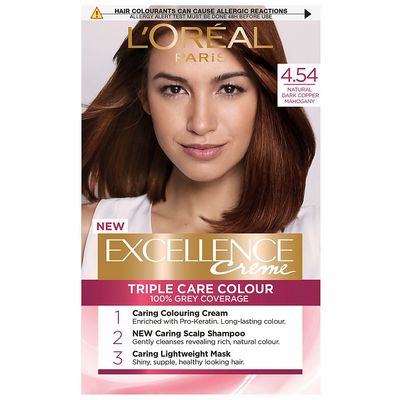 Buy L Oreal Paris Excellence Creme Permanent Hair Dye Various Shades 4 54 Natural Dark Copper Mahogany At Goxip