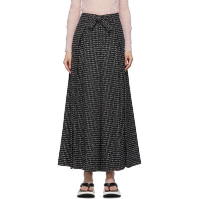 Buy Issey Miyake Black Crossword Trousers For Womens At Goxip