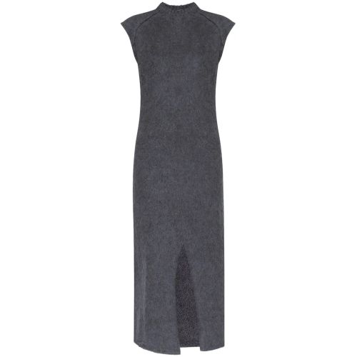 Jil Sander Front-Slit Knitted Maxi Dress - Grey for Women