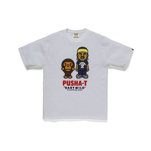 BAPE X Pusha T Baby Milo Tee White for Men