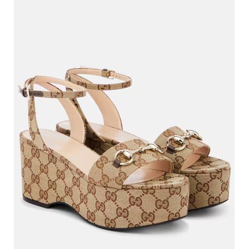 Gucci GG Maxi Canvas Platform Slides for Women