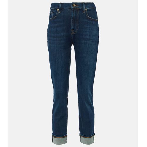 For All Mankind Logo-Patch Skinny High-Rise Stretch-Denim Jeans