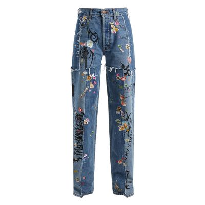 Vetements sticker jeans clearance