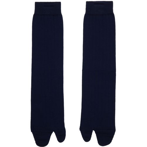 Maison Margiela Navy Bootleg Socks for Men 