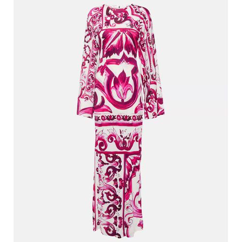 Dolce Gabbana Majolica Printed Maxi Dress
