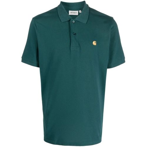 Carhartt WIP Embroidered-Logo Polo Shirt Green for Men