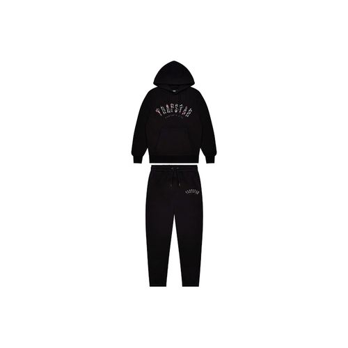 Trapstar Decoded Chenille Hooded Tracksuit Black Ice for Men