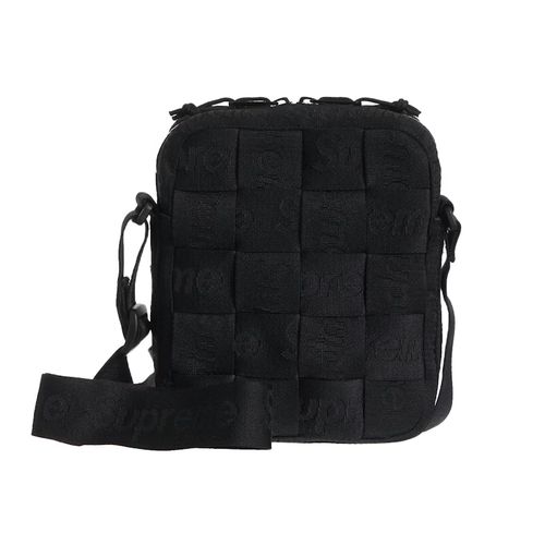 Supreme Woven Shoulder Bag Black for Women 
