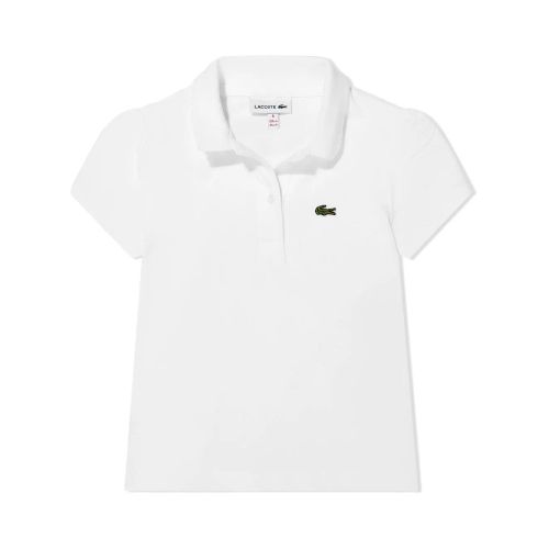 Lacoste Kids Crocodile Embroidery Polo Shirt White for Kids
