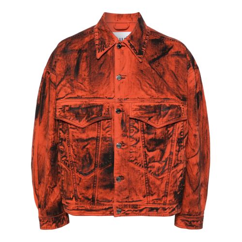 ETUDE Études Studio Shadow Denim Paint Jacket Orange for Men