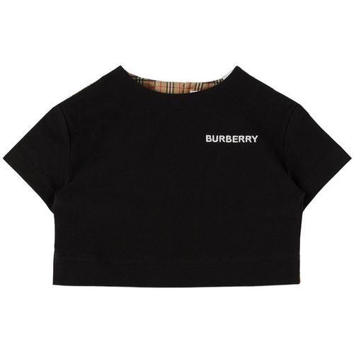 Burberry Baby Black Logo T-Shirt for Kids