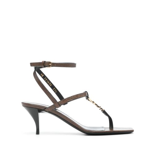 Saint Laurent Cassandra Leather Thong Sandals for Women - Main Image