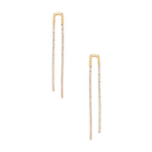 Ettika Two Hearts Drop Earrings In Metallic for Women