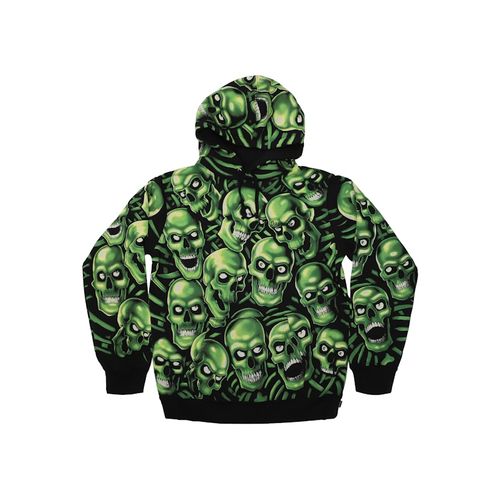 Supreme Skull Pile Hooded Sweatshirt Green for Women 