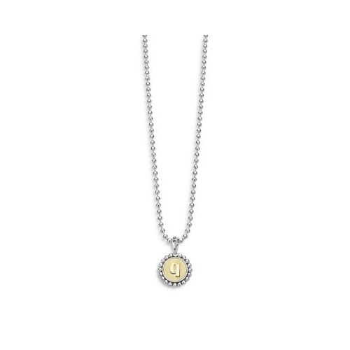 Lagos Sterling Silver And 18K Yellow Gold Signature Caviar Initial
