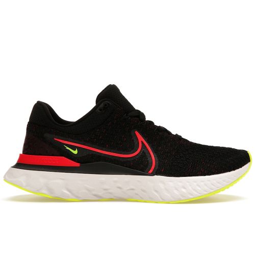 Nike React Infinity Run Flyknit Black Siren Red Volt for ผู้ชาย