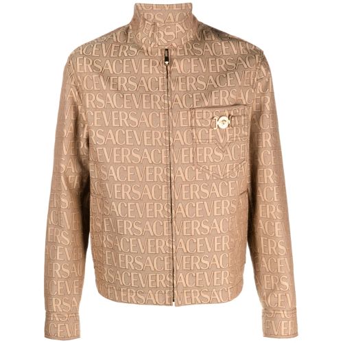Versace Versace Allover Bomber Jacket Brown for Men