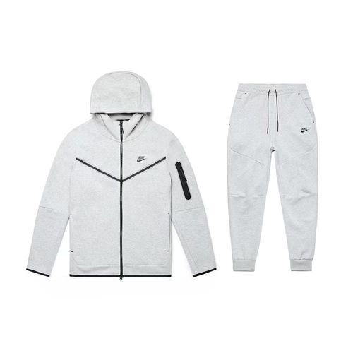 Nike Sportswear Tech Fleece Full Zip Hoodie Joggers Set Grey for Men