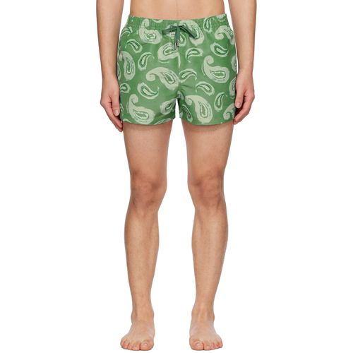 Jacquemus Mid-Length Printed Swim Shorts Green XS for Men
