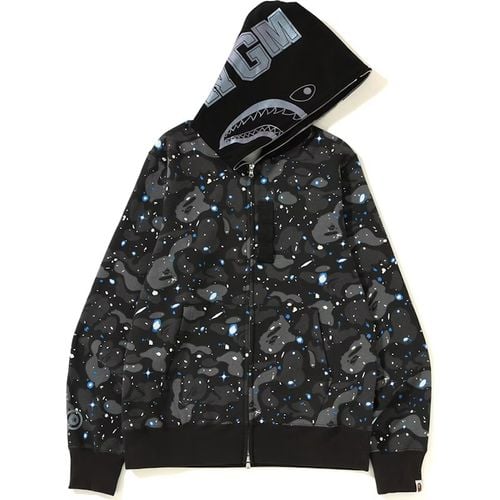 bape space camo bape hoodie black and white camo Bape Space Camo Shark Wgm Full Zip Hoodie BAPE Space Camo Shark