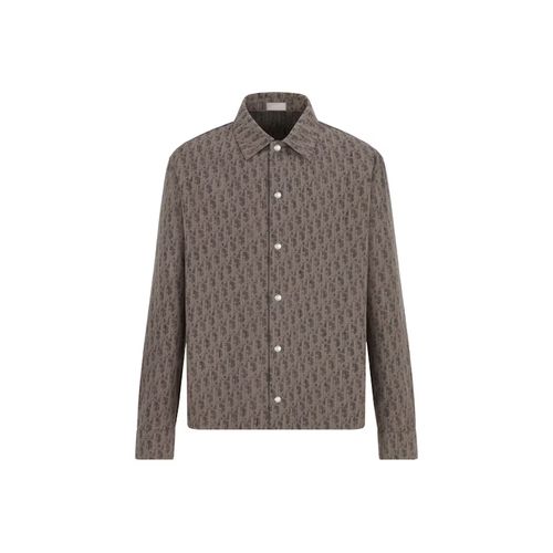 Dior X CACTUS JACK Dior Oblique Overshirt Brown/White for Men