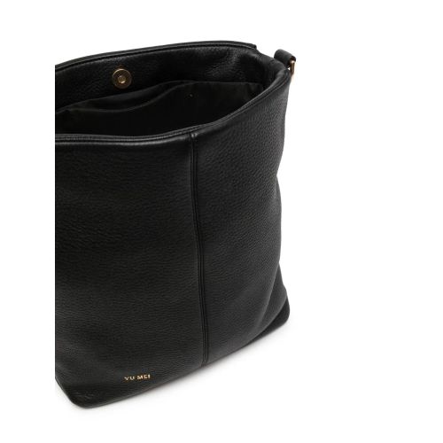 Yu Mei Logo-Embossed Crossbody Bag Black for Women