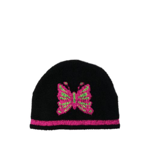 Prada Triangle-Logo Velvet Baseball Cap Black for Women