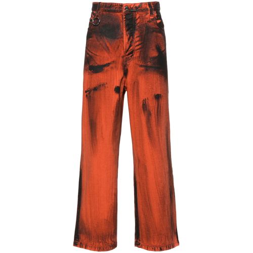 ETUDE Études Studio Side Denim Straight-Leg Jeans Orange for ผู้ชาย