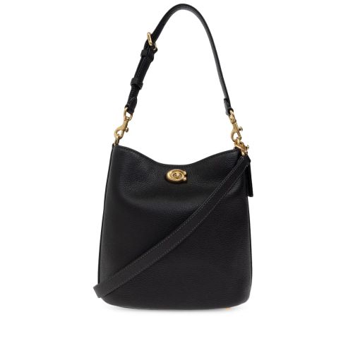 Coach Glazed Leather Empire Carryall Bag 34 B4/BLACK One Size for