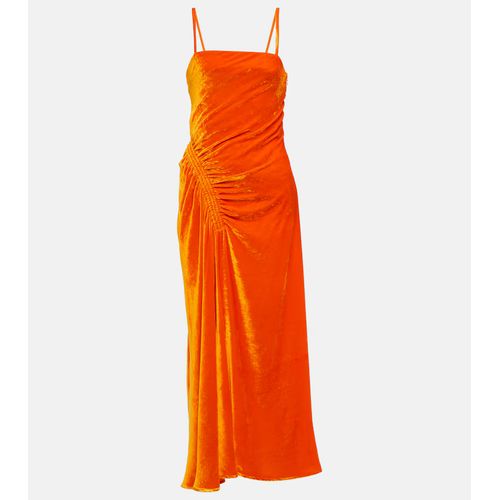 Proenza Schouler Ruched Velvet Midi Dress for Women