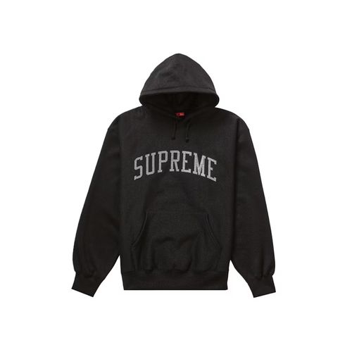 Supreme Boxy Piping Arc Hooded Sweatshirt Black for Men
