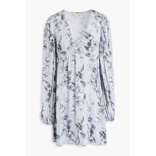 ByTiMo - Floral-Print Satin-Crepe Mini Dress - Blue - XS for Women